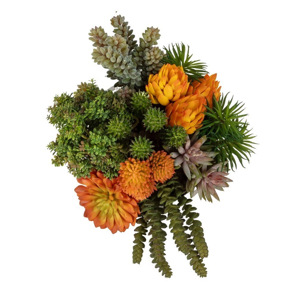 Metal Bowl Succulent Arrangement (20 Cm)